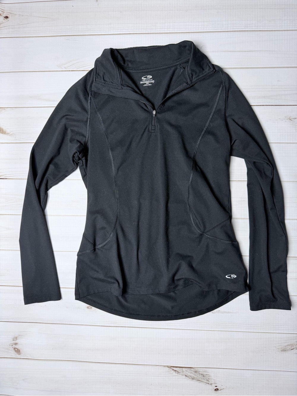 Champion Women’s Black Long-Sleeve Quarter Zip Pullover